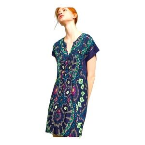 MAEVE Anthropologie | Medallion Silk Dress Size Small